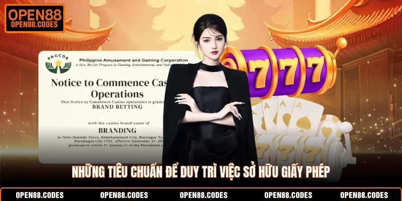 Những tiêu chuẩn để duy trì việc sở hữu giấy phép